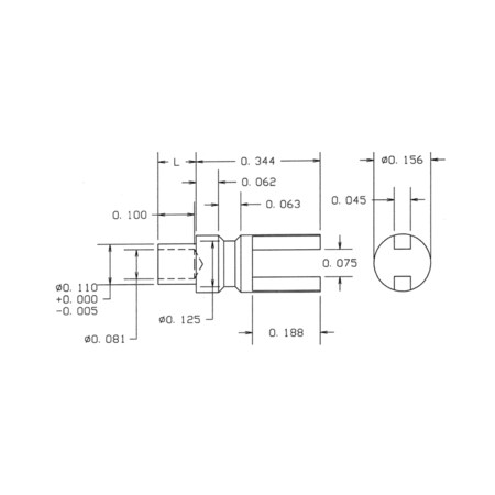 Concord Electronics COMM NON-INS SLOTTED TERM, 0.479" L, 0.135" (, 10-469-3-01-1000 10-469-3-01